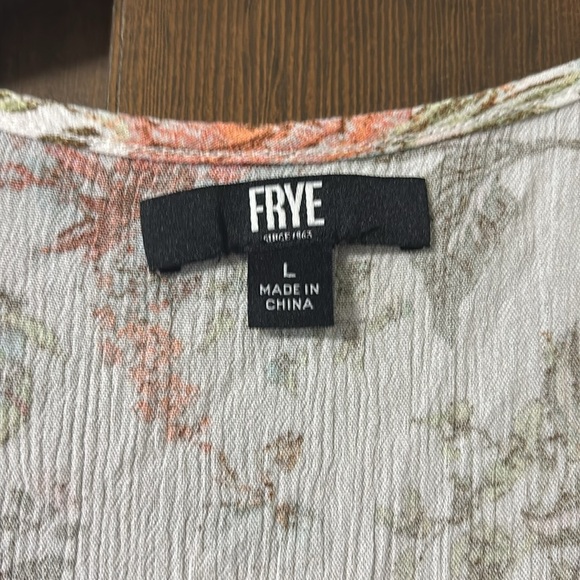 Frye Button Down Floral Tank Folk Garden Fairy Midi Dress Size Large Pockets - Picture 5 of 9